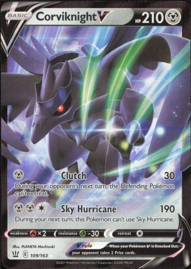 Corviknight V 2021 Pokémon Battle Styles #109/163 Pokémon Card - Front 2021 Pokémon Battle Styles Corviknight V #109/163 Pokémon card front