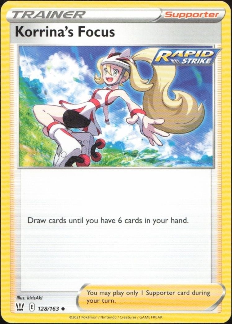 2021 Pokémon Battle Styles Korrina's Focus #128/163 trading card
