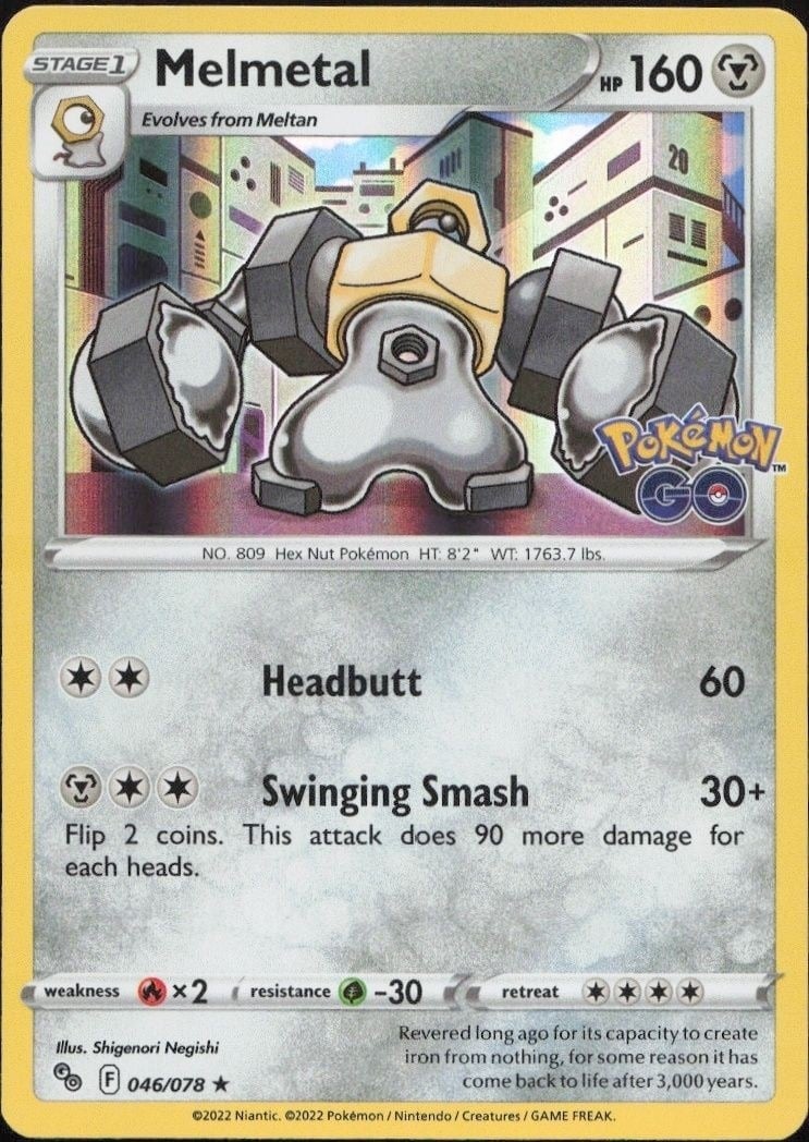 2019 Pokémon Go Melmetal #046/078 trading card