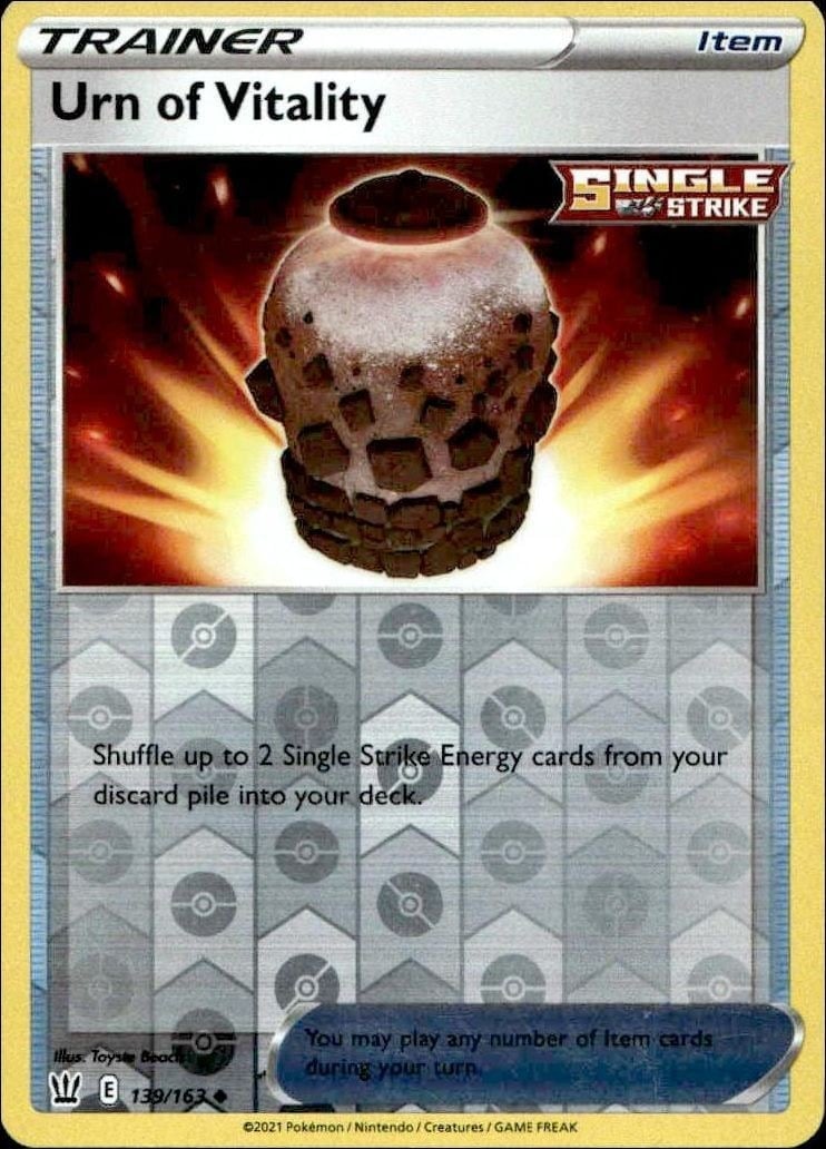 2021 Pokémon Battle Styles Urn of Vitality #139/163 trading card