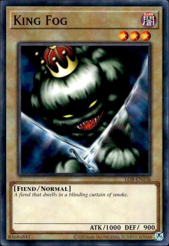 King Fog 2023 Yu-Gi-Oh! Legend of Blue Eyes White Dragon #LOB-EN036 Yu-Gi-Oh! Card - Front 2023 Yu-Gi-Oh! Legend of Blue Eyes White Dragon King Fog #LOB-EN036 Yu-Gi-Oh! card front