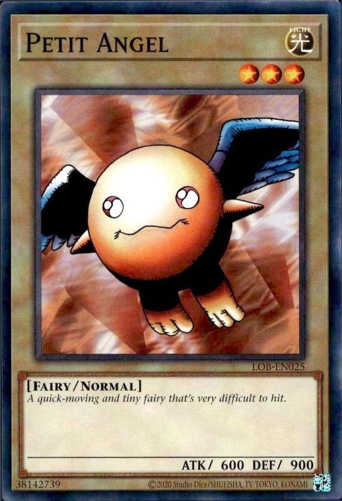 Petit Angel 2023 Yu-Gi-Oh! Legend of Blue Eyes White Dragon #LOB-EN025 Yu-Gi-Oh! Card - Front 2023 Yu-Gi-Oh! Legend of Blue Eyes White Dragon Petit Angel #LOB-EN025 Yu-Gi-Oh! card front