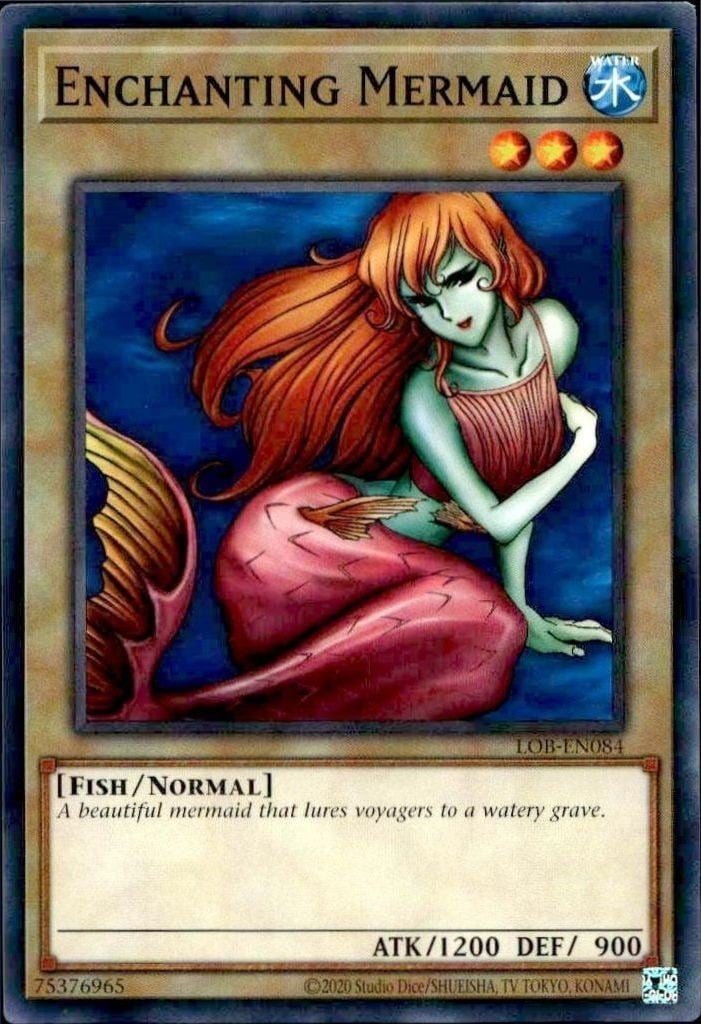 Enchanting Mermaid 2023 Yu-Gi-Oh! Legend of Blue Eyes White Dragon #LOB-EN084 Yu-Gi-Oh! Card - Front 2023 Yu-Gi-Oh! Legend of Blue Eyes White Dragon Enchanting Mermaid #LOB-EN084 Yu-Gi-Oh! card front