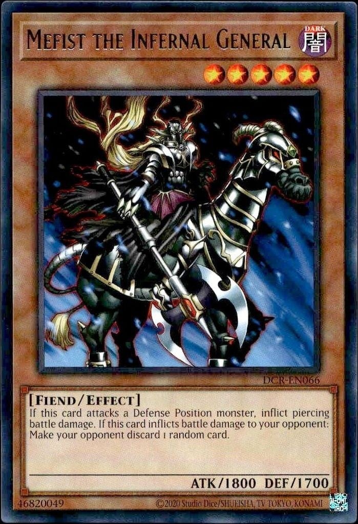 Mefist the Infernal General 2023 Yu-Gi-Oh! Dark Crisis #DCR-EN066 Yu-Gi-Oh! Card - Front 2023 Yu-Gi-Oh! Dark Crisis Mefist the Infernal General #DCR-EN066 Yu-Gi-Oh! card front