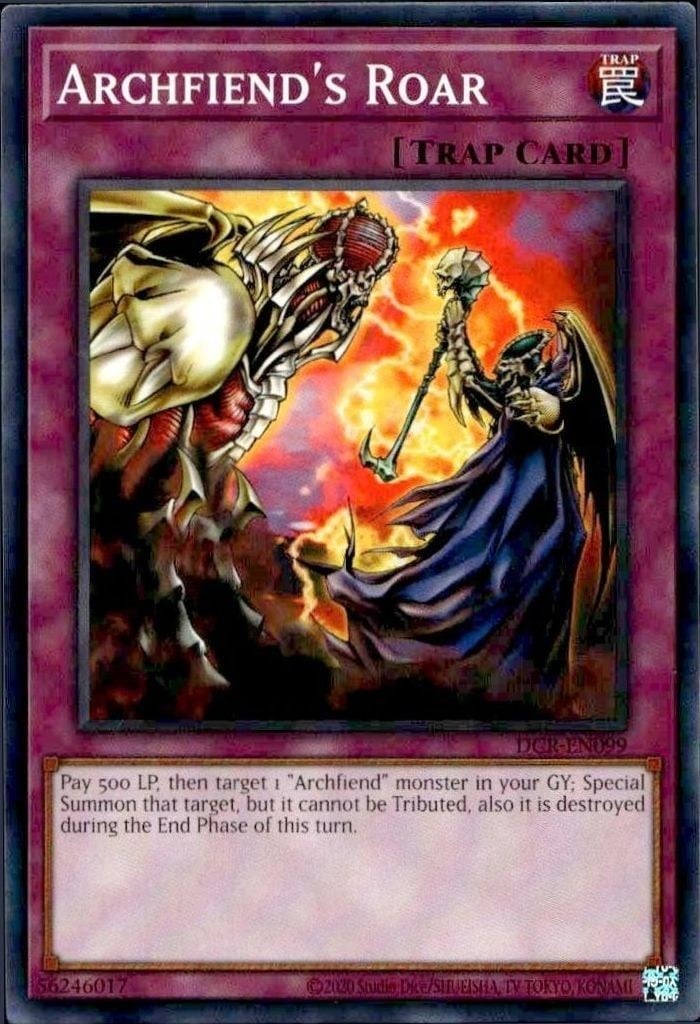 Archfiend's Roar 2023 Yu-Gi-Oh! Dark Crisis #DCR-EN099 Yu-Gi-Oh! Card - Front 2023 Yu-Gi-Oh! Dark Crisis Archfiend's Roar #DCR-EN099 Yu-Gi-Oh! card front