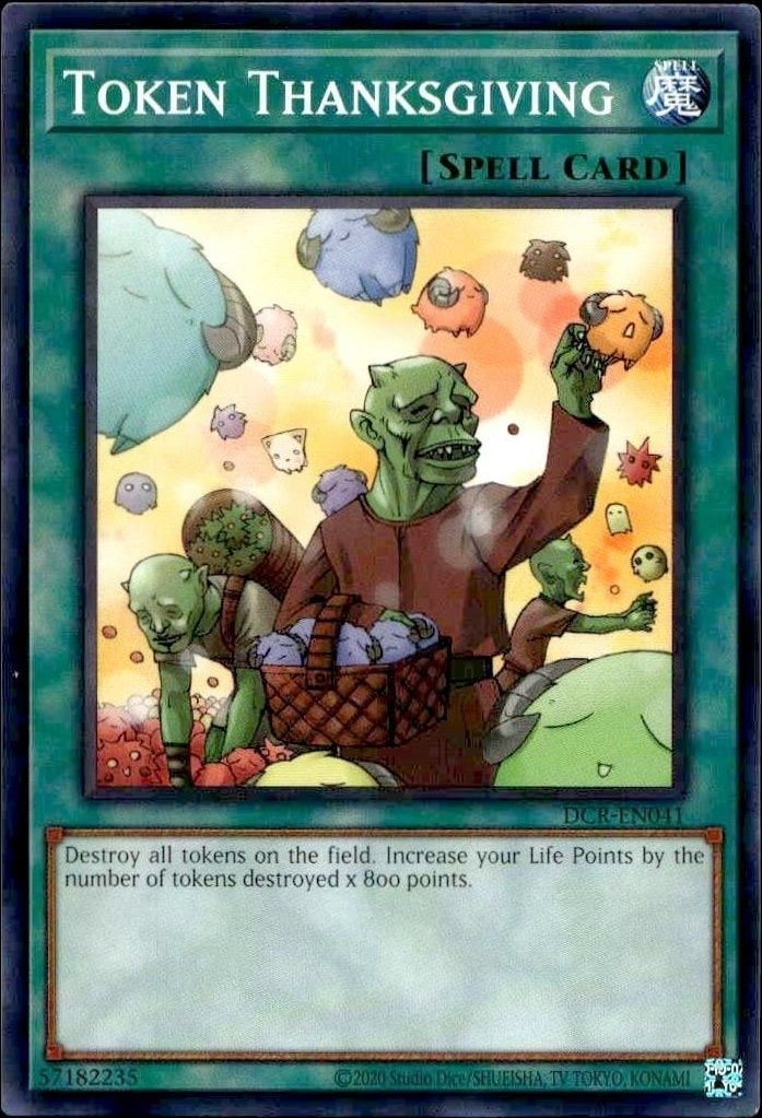 Token Thanksgiving 2023 Yu-Gi-Oh! Dark Crisis #DCR-EN041 Yu-Gi-Oh! Card - Front 2023 Yu-Gi-Oh! Dark Crisis Token Thanksgiving #DCR-EN041 Yu-Gi-Oh! card front