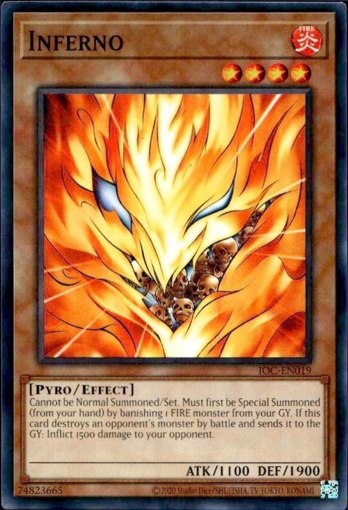 Inferno 2023 Yu-Gi-Oh! Invasion of Chaos #IOC-EN019 Yu-Gi-Oh! Card - Front 2023 Yu-Gi-Oh! Invasion of Chaos Inferno #IOC-EN019 Yu-Gi-Oh! card front
