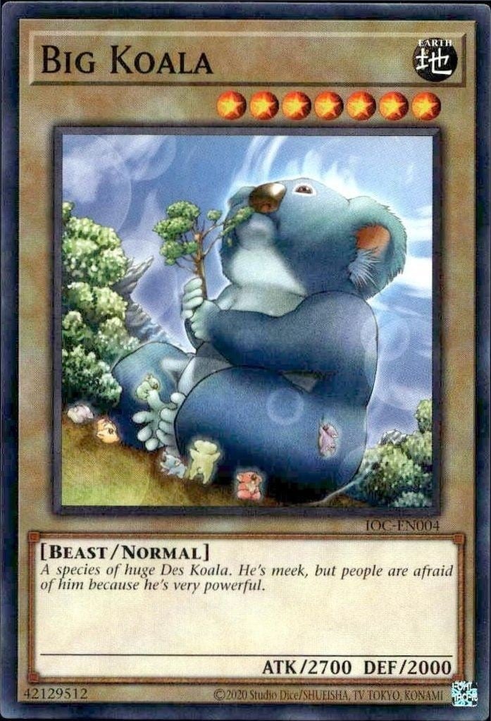 Big Koala 2023 Yu-Gi-Oh! Invasion of Chaos #IOC-EN004 Yu-Gi-Oh! Card - Front 2023 Yu-Gi-Oh! Invasion of Chaos Big Koala #IOC-EN004 Yu-Gi-Oh! card front