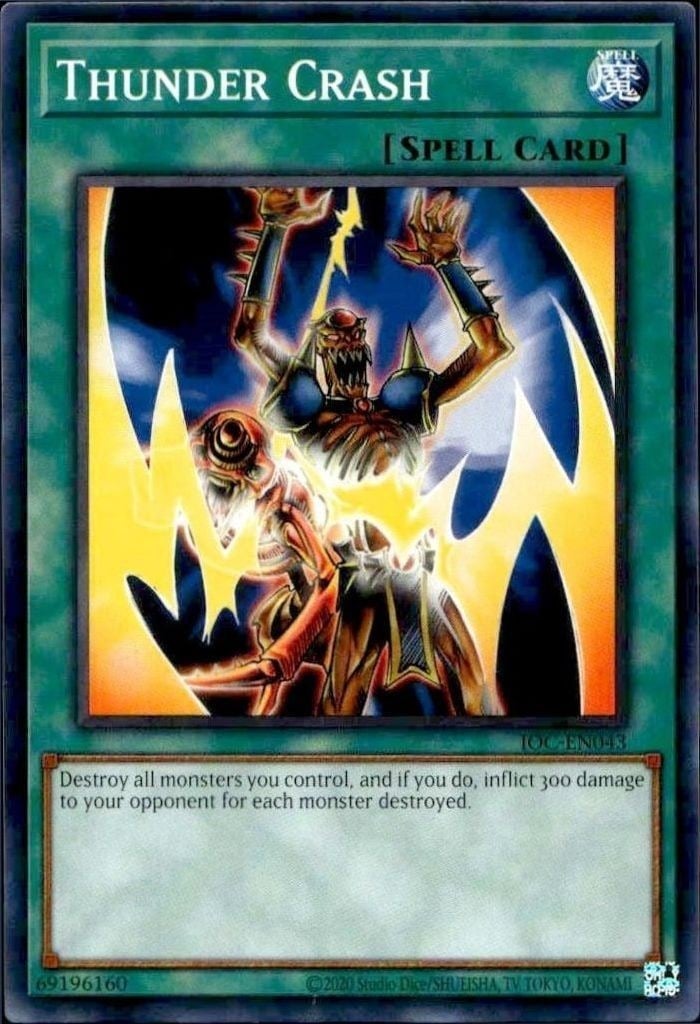 Thunder Crash 2023 Yu-Gi-Oh! Invasion of Chaos #IOC-EN043 Yu-Gi-Oh! Card - Front 2023 Yu-Gi-Oh! Invasion of Chaos Thunder Crash #IOC-EN043 Yu-Gi-Oh! card front