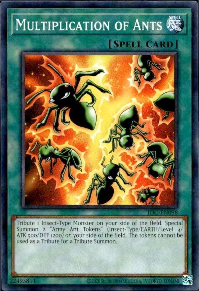 Multiplication of Ants 2023 Yu-Gi-Oh! Invasion of Chaos #IOC-EN098 Yu-Gi-Oh! Card - Front 2023 Yu-Gi-Oh! Invasion of Chaos Multiplication of Ants #IOC-EN098 Yu-Gi-Oh! card front