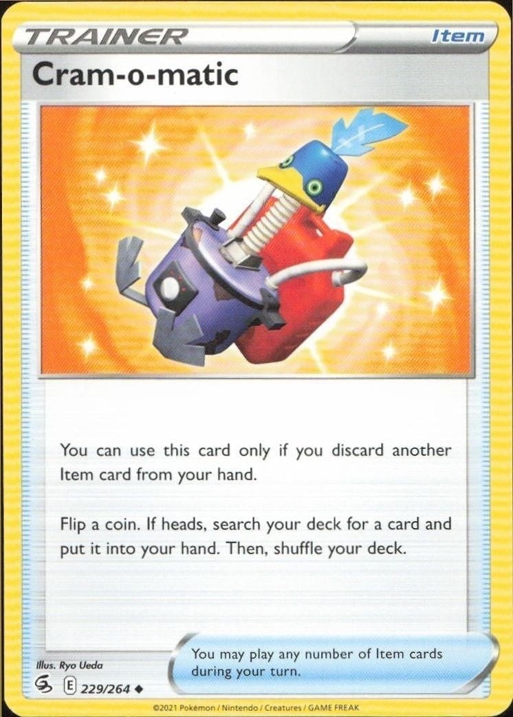 Cram-O-Matic 2021 Pokémon Fusion Strike #229/264 Pokémon Card - Front 2021 Pokémon Fusion Strike Cram-O-Matic #229/264 Pokémon card front