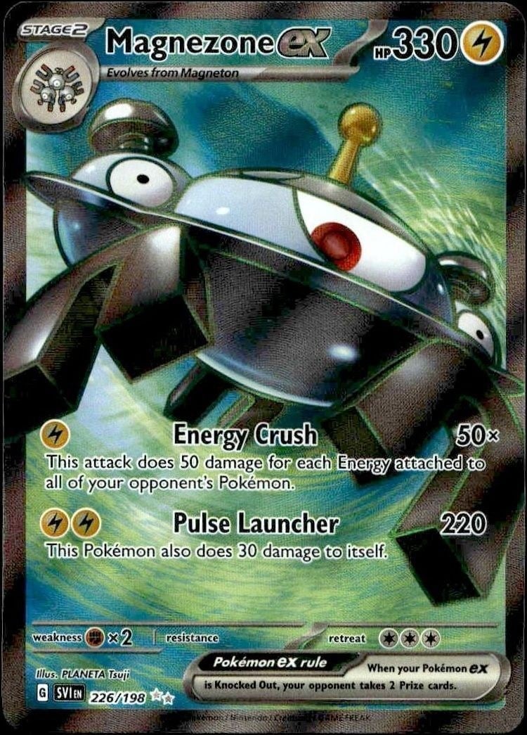 Magnezone Ex 2023 Pokémon Scarlet & Violet #226/198 Pokémon Card - Front 2023 Pokémon Scarlet & Violet Magnezone Ex #226/198 Pokémon card front