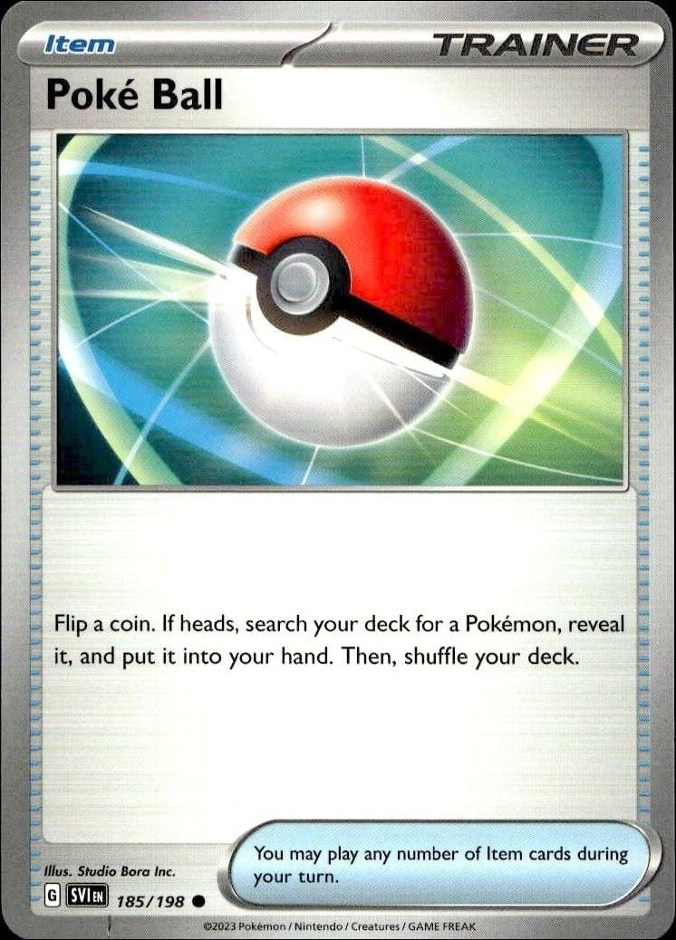 Poké Ball 2023 Pokémon Scarlet & Violet #185/198 Pokémon Card - Front 2023 Pokémon Scarlet & Violet Poké Ball #185/198 Pokémon card front