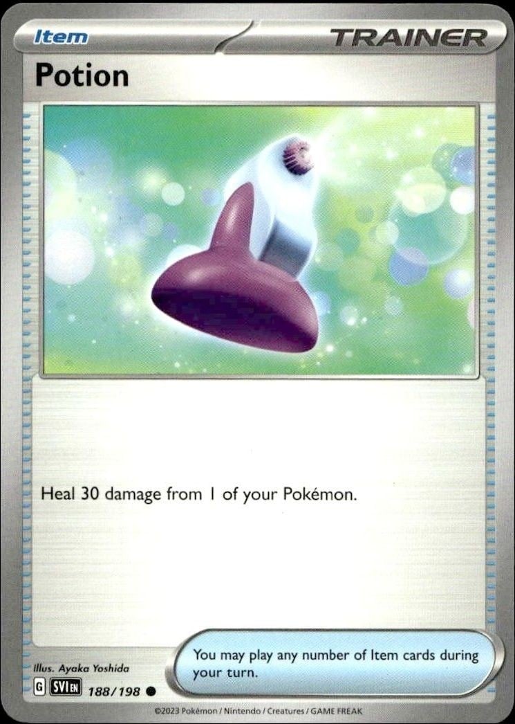 Potion 2023 Pokémon Scarlet & Violet #188/198 Pokémon Card - Front 2023 Pokémon Scarlet & Violet Potion #188/198 Pokémon card front