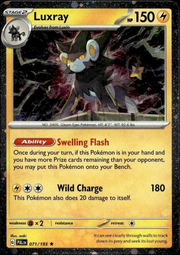 2023 Pokémon Paldea Evolved Luxray #071/193 trading card