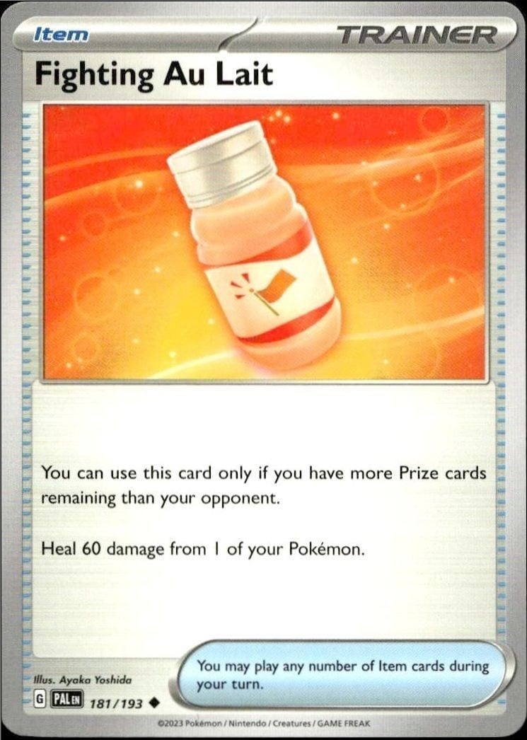 Fighting Au Lait 2023 Pokémon Paldea Evolved #181/193 Pokémon Card - Front 2023 Pokémon Paldea Evolved Fighting Au Lait #181/193 Pokémon card front