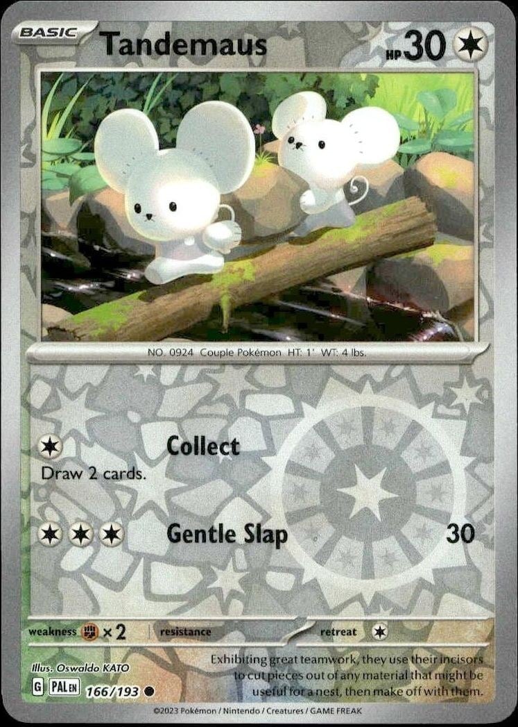 Tandemaus 2023 Pokémon Paldea Evolved #166/193 Pokémon Card - Front 2023 Pokémon Paldea Evolved Tandemaus #166/193 Pokémon card front