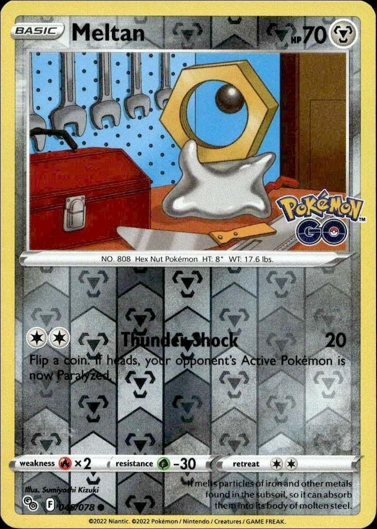 2019 Pokémon Go Meltan #045/078 trading card
