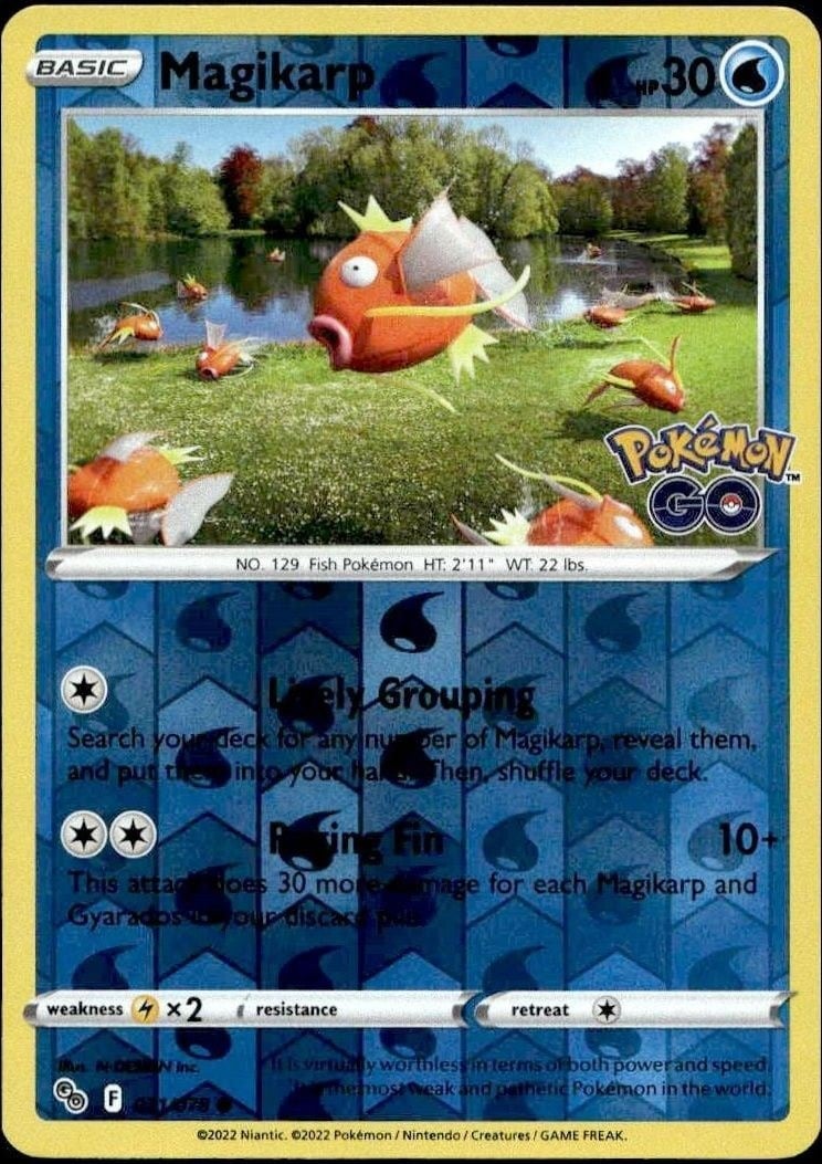 2015 Pokémon Go Magikarp #021/078 trading card