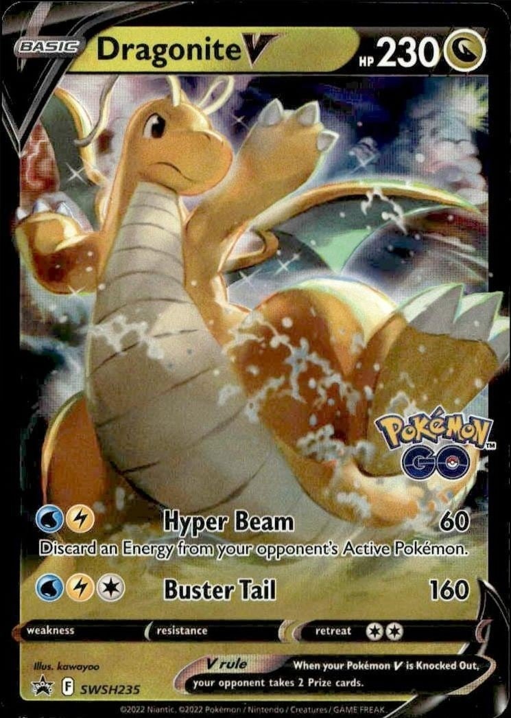 Dragonite V 2022 Pokémon Black Star Promos #SWSH235 Pokémon Card - Front 2022 Pokémon Black Star Promos Dragonite V #SWSH235 Pokémon card front
