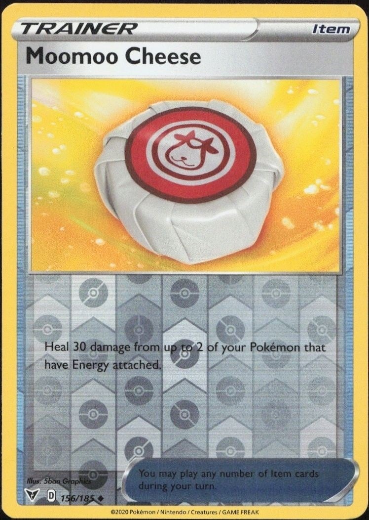 Moomoo Cheese 2020 Pokémon Vivid Voltage #156/185 Pokémon Card - Front 2020 Pokémon Vivid Voltage Moomoo Cheese #156/185 Pokémon card front