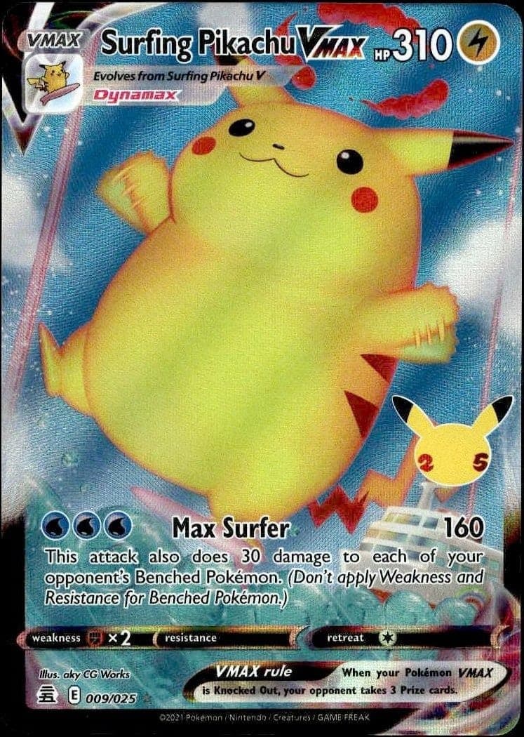 Surfing Pikachu VMAX - Front