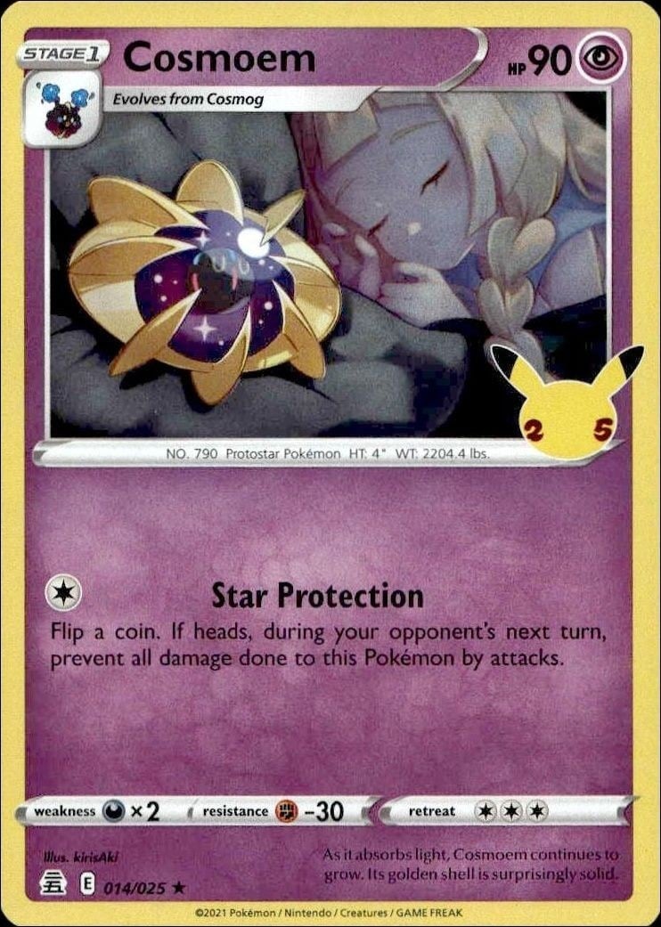 2021 Pokémon Celebrations Cosmoem #014/025 trading card