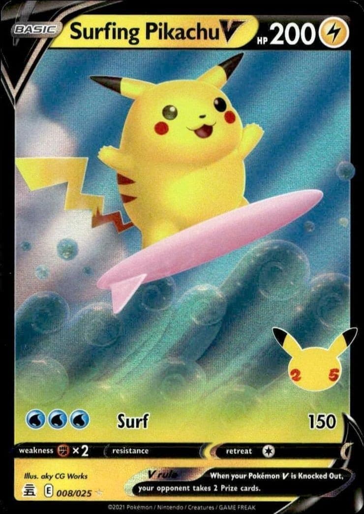 Surfing Pikachu V - Front