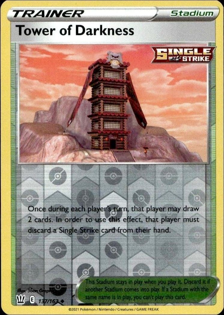 2021 Pokémon Battle Styles Tower of Darkness #137/163 trading card