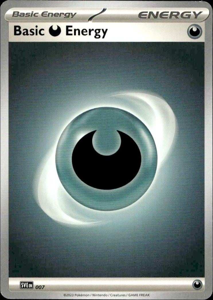 2023 Pokémon 151 Basic Darkness Energy #007/165 trading card