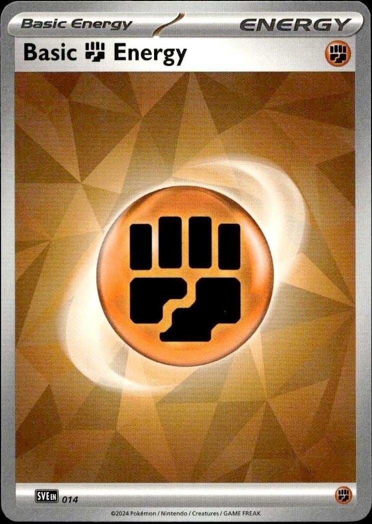 Basic Fighting Energy 2024 Pokémon Scarlet & Violet #014/198 Pokémon Card - Front 2024 Pokémon Scarlet & Violet Basic Fighting Energy #014/198 Pokémon card front