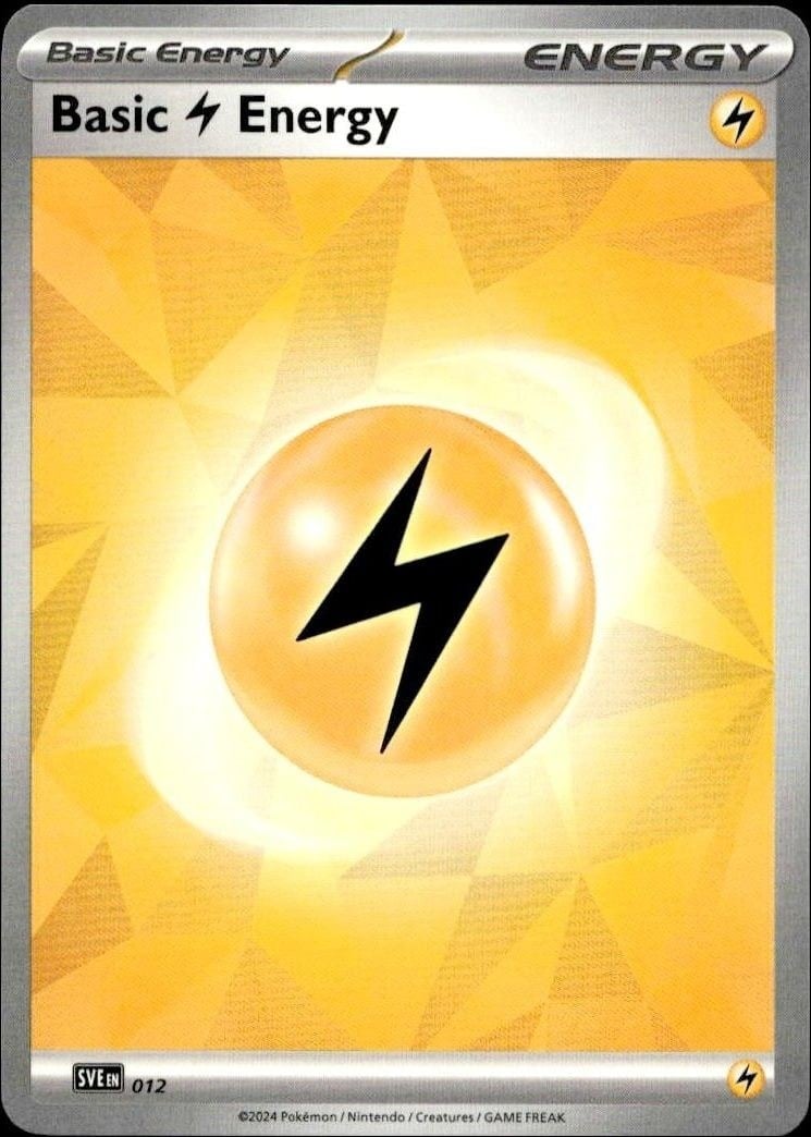 2023 Pokémon Scarlet & Violet Basic Lightning Energy #012/198 trading card