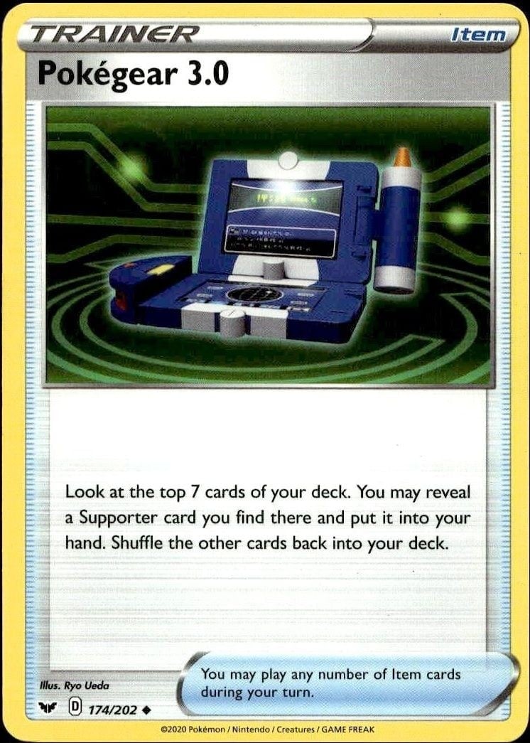 Pokégear 3.0 2020 Pokémon Sword & Shield #174/202 Pokémon Card - Front 2020 Pokémon Sword & Shield Pokégear 3.0 #174/202 Pokémon card front