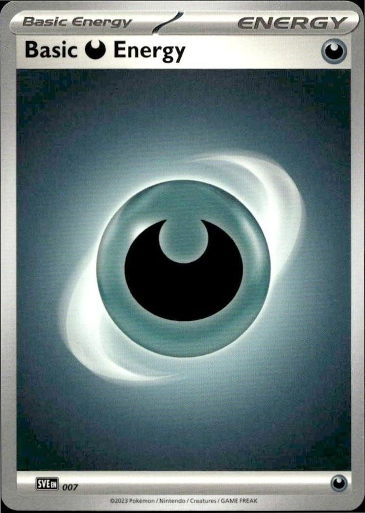 2023 Pokémon Scarlet & Violet Basic Darkness Energy #007/198 trading card