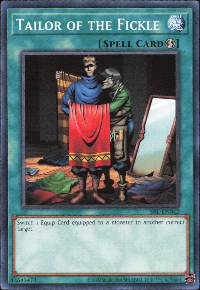 Tailor Of The Fickle 2023 Yu-Gi-Oh! Spell Ruler #SRL-EN042 Yu-Gi-Oh! Card - Front 2023 Yu-Gi-Oh! Spell Ruler Tailor Of The Fickle #SRL-EN042 Yu-Gi-Oh! card front