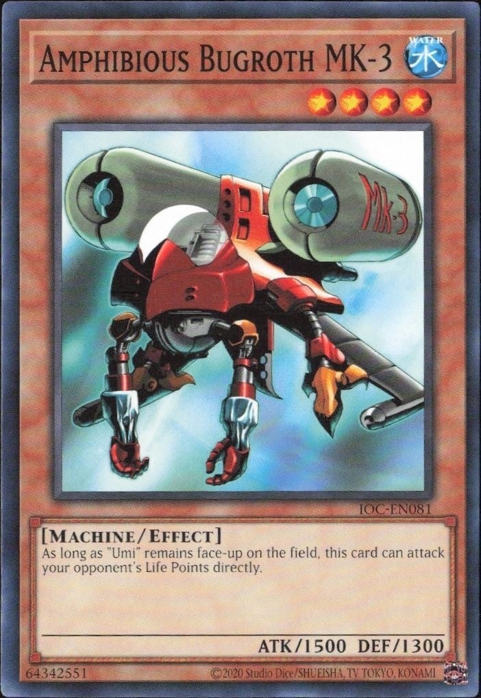 Amphibious Bugroth Mk-3 2023 Yu-Gi-Oh! Invasion of Chaos #IOC-EN081 Yu-Gi-Oh! Card - Front 2023 Yu-Gi-Oh! Invasion of Chaos Amphibious Bugroth Mk-3 #IOC-EN081 Yu-Gi-Oh! card front