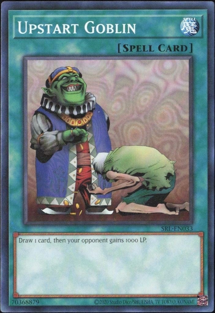 Upstart Goblin 2023 Yu-Gi-Oh! Spell Ruler #SRL-EN033 Yu-Gi-Oh! Card - Front 2023 Yu-Gi-Oh! Spell Ruler Upstart Goblin #SRL-EN033 Yu-Gi-Oh! card front