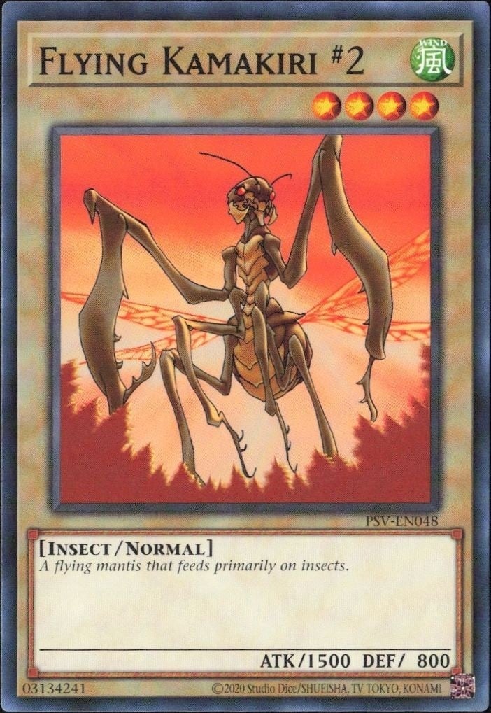 Flying Kamakiri #2 2023 Yu-Gi-Oh! Pharaoh's Servant #PSV-EN048 Yu-Gi-Oh! Card - Front 2023 Yu-Gi-Oh! Pharaoh's Servant Flying Kamakiri #2 #PSV-EN048 Yu-Gi-Oh! card front