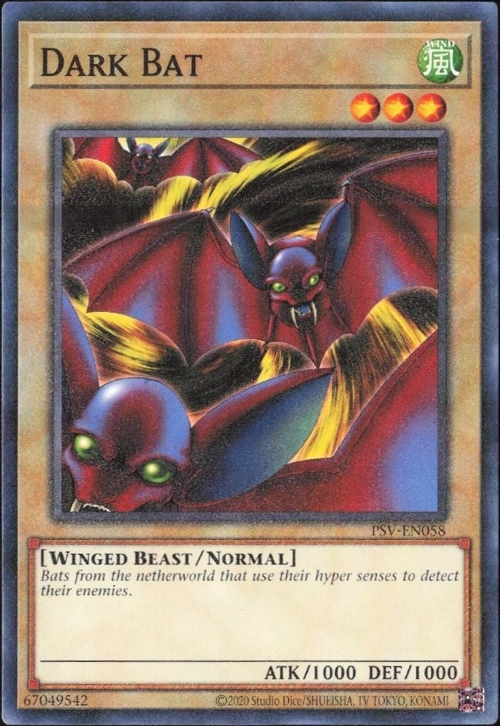 2023 Yu-Gi-Oh Pharaoh's Servant Dark Bat #PSV-EN058 trading card