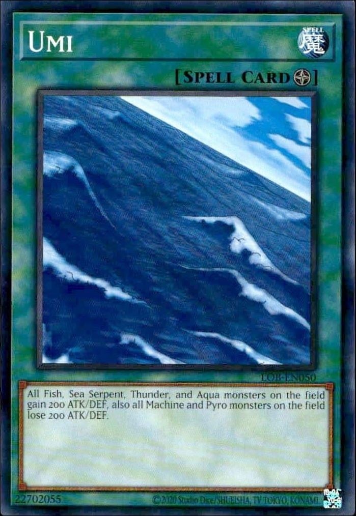 2023 Yu-Gi-Oh Legend of Blue Eyes White Dragon Umi #LOB-EN050 trading card