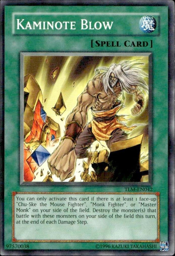 Kaminote Blow 2005 Yu-Gi-Oh! the Lost Millennium #TLM-EN042 Yu-Gi-Oh! Card - Front 2005 Yu-Gi-Oh! the Lost Millennium Kaminote Blow #TLM-EN042 Yu-Gi-Oh! card front