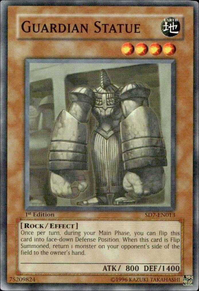 Guardian Statue 2005 Yu-Gi-Oh! Structure Deck: Invincible Fortress #SD7-EN013 Yu-Gi-Oh! Card - Front 2005 Yu-Gi-Oh! Structure Deck: Invincible Fortress Guardian Statue #SD7-EN013 Yu-Gi-Oh! card front