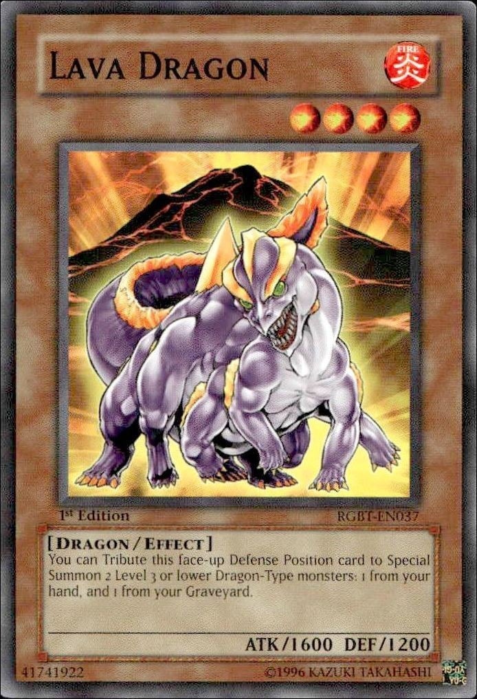 2009 Yu-Gi-Oh Raging Battle Lava Dragon #RGBT-EN037 trading card