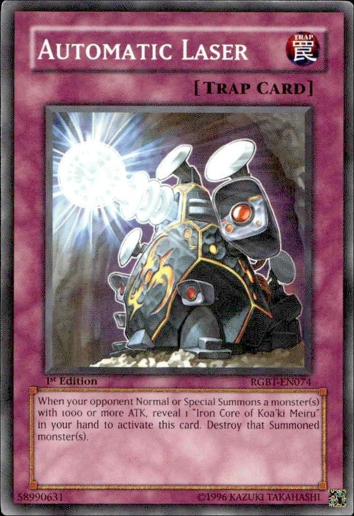 Automatic Laser 2009 Yu-Gi-Oh! Raging Battle #RGBT-EN074 Yu-Gi-Oh! Card - Front 2009 Yu-Gi-Oh! Raging Battle Automatic Laser #RGBT-EN074 Yu-Gi-Oh! card front