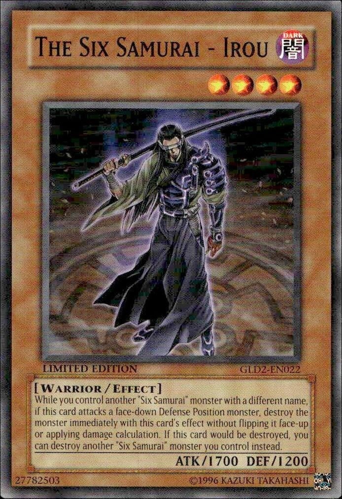 2009 Yu-Gi-Oh Gold Series 2009 The Six Samurai - Irou #GLD2-EN022 trading card