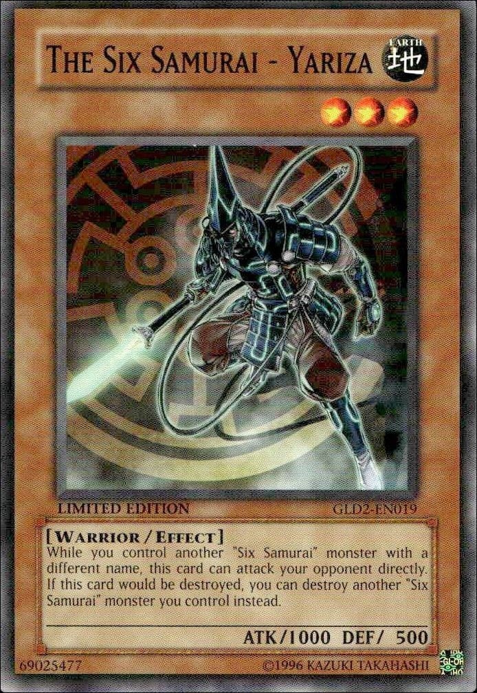 2009 Yu-Gi-Oh Gold Series 2009 The Six Samurai - Yariza #GLD2-EN019 trading card