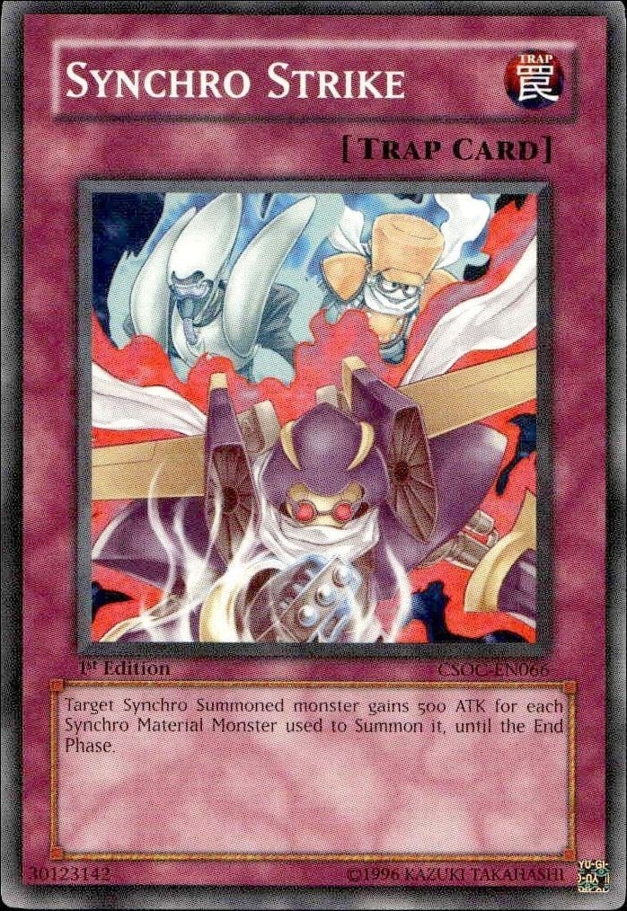 Synchro Strike 2008 Yu-Gi-Oh! Crossroads of Chaos #CSOC-EN066 Yu-Gi-Oh! Card - Front 2008 Yu-Gi-Oh! Crossroads of Chaos Synchro Strike #CSOC-EN066 Yu-Gi-Oh! card front