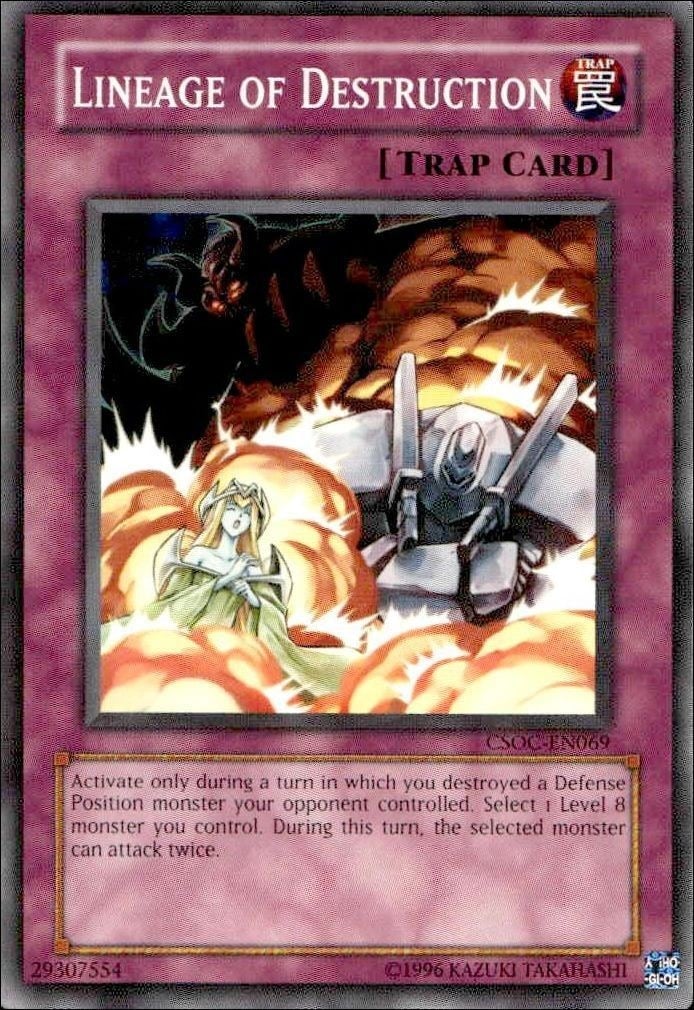 2008 Yu-Gi-Oh Crossroads of Chaos Lineage of Destruction #CSOC-EN069 trading card