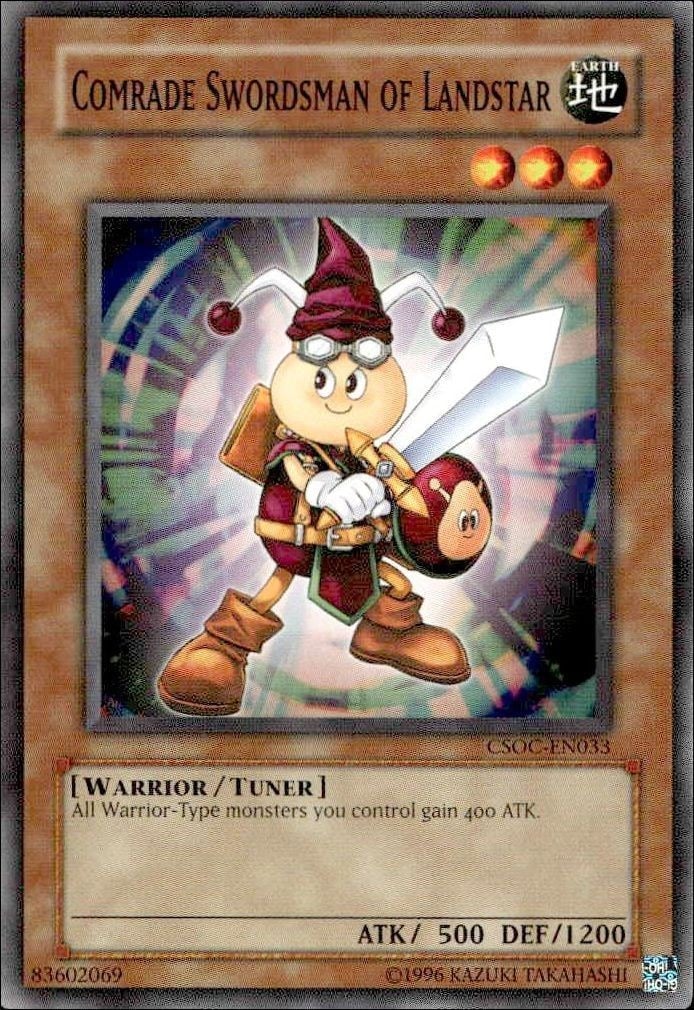 2008 Yu-Gi-Oh Crossroads of Chaos Comrade Swordsman of Landstar #CSOC-EN033 trading card
