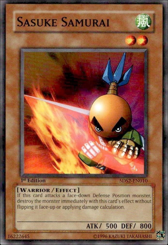 Sasuke Samurai 2009 Yu-Gi-Oh! 5d's Starter Deck 2009 #5DS2-EN010 Yu-Gi-Oh! Card - Front 2009 Yu-Gi-Oh! 5d's Starter Deck 2009 Sasuke Samurai #5DS2-EN010 Yu-Gi-Oh! card front